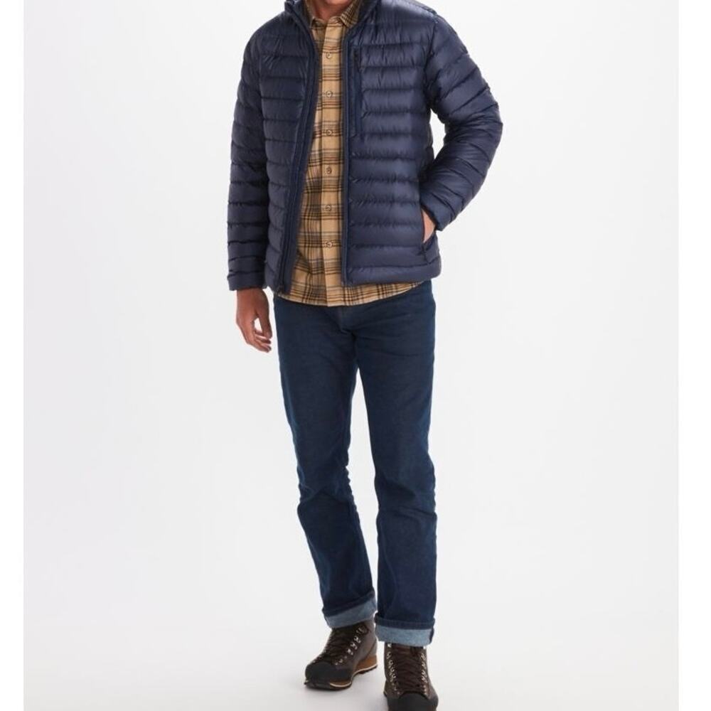 Marmot Men's Highlander Full Zip Down Jacket Arctic Navy Size Medium NWT